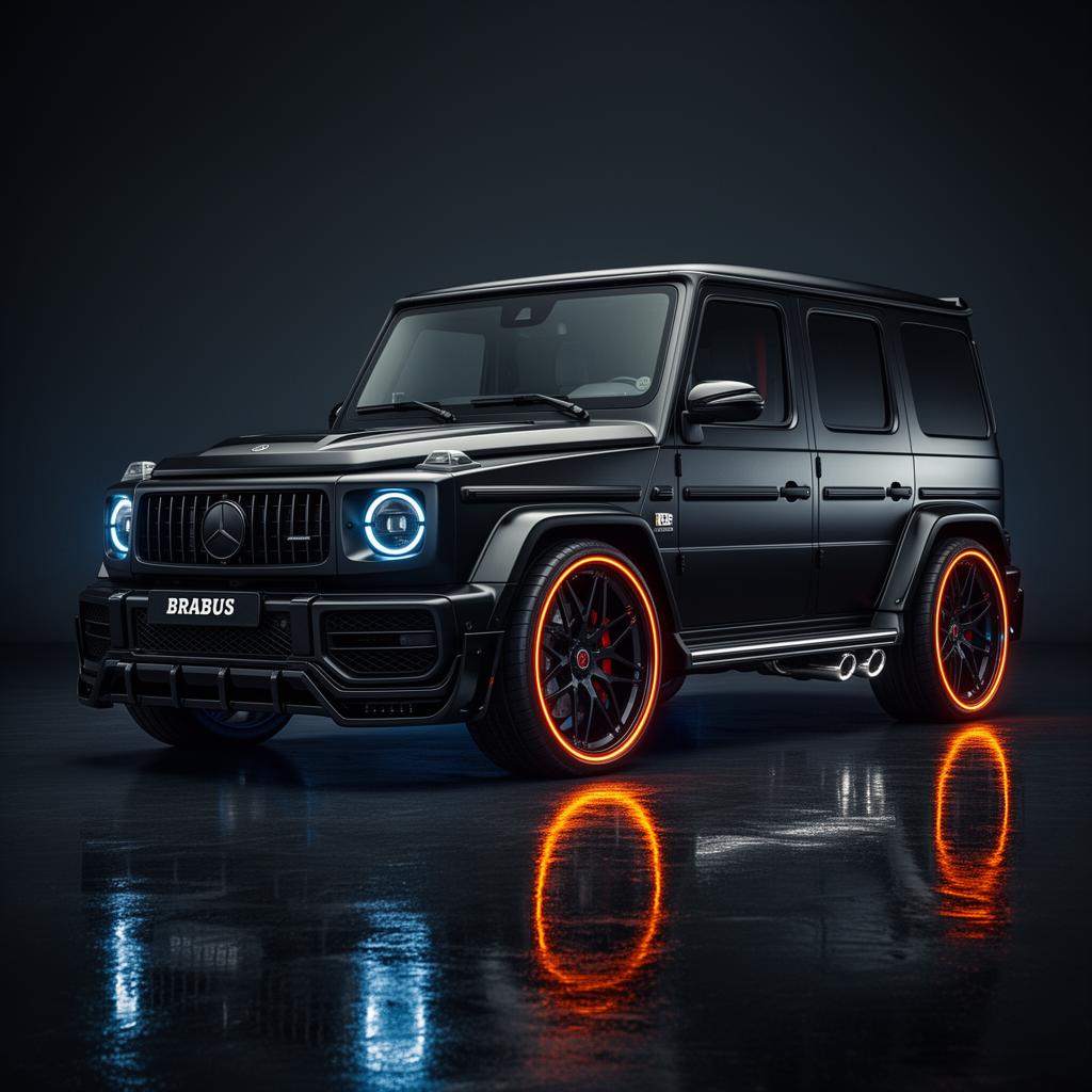 Mercedes-AMG G63 (W463A) in futuristic diagnostic garage