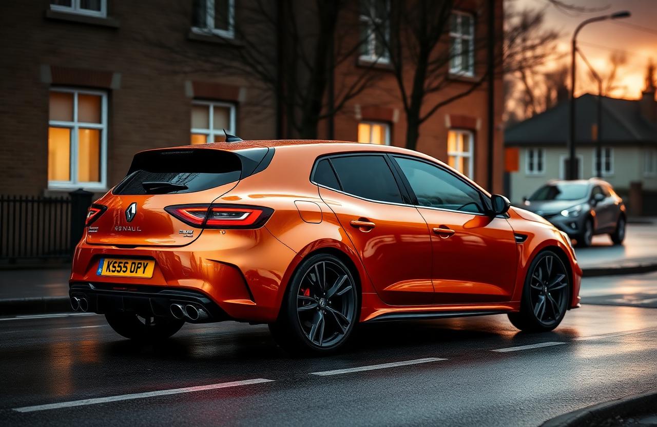 Renault Megane RS in futuristic diagnostic garage