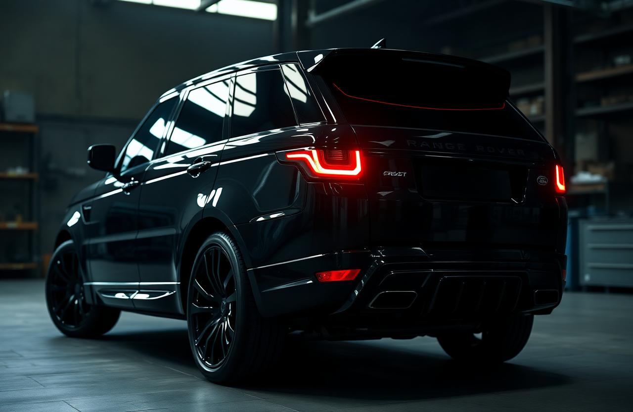 Range Rover Sport — Black Edition in futuristic diagnostic garage